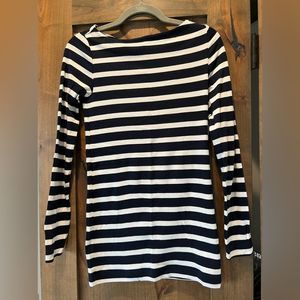 NEW Gap Navy and striped maternity long sleeve shirts. Size XS